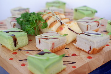 Wall Mural - butter cake on table