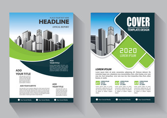 Business abstract vector template. Brochure design, cover modern layout, annual report, poster, flyer in A4 with colorful triangles, geometric shapes for tech, science, market with light background