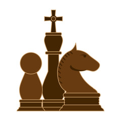 Sticker - Chess pieces game cartoon