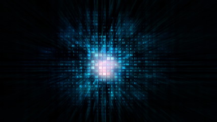 Wall Mural - internet data screen concept