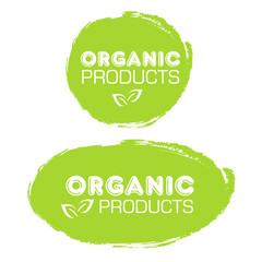 Wall Mural - Organic product badge Vector illustration