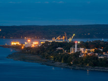 Night View Of The Levis City And St Lawrence River