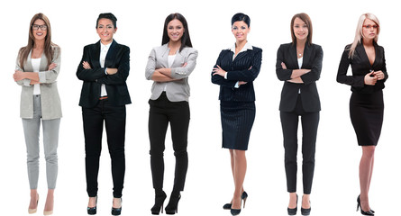 Sticker - Collection of full-length portraits of young business women