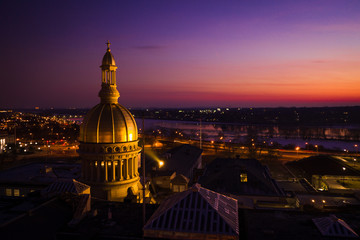 Aerial Sunset of Trenton New Jersey