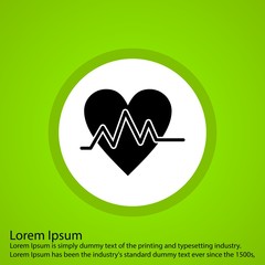 Wall Mural - Vector heart beat icon