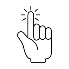 Wall Mural - hand mouse cursor icon