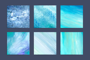 Wall Mural - Abstract green paintings