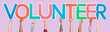 © Rawpixel.com - Colorful letters forming the word volunteer