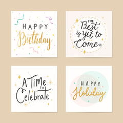 Wall Mural - Festive greeting cards