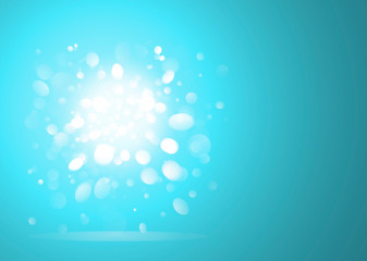 Sticker - Teal bokeh background