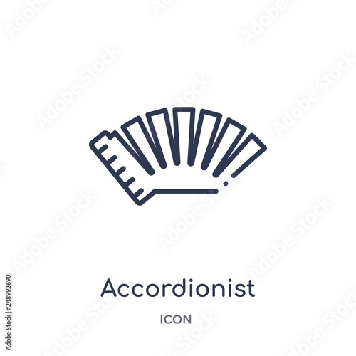 Fotografía accordionist icon from music outline collection