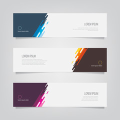 Vector abstract banner design template. Collection of web banner template. Abstract geometric web design banner template. can used for header, footer, layout, letterhed, landing page