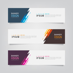 vector abstract banner design template. collection of web banner template. abstract geometric web de