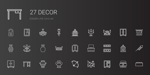 Canvas Print - decor icons set