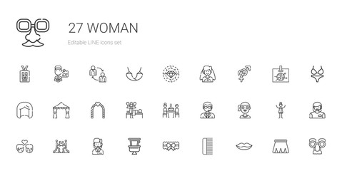 Wall Mural - woman icons set