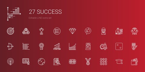 Poster - success icons set