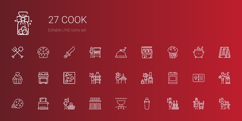 Canvas Print - cook icons set