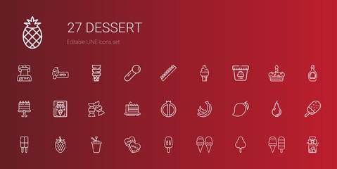 Sticker - dessert icons set