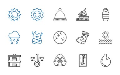 Sticker - warm icons set