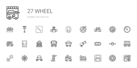 Poster - wheel icons set