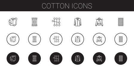 Canvas Print - cotton icons set