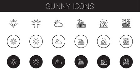 Sticker - sunny icons set