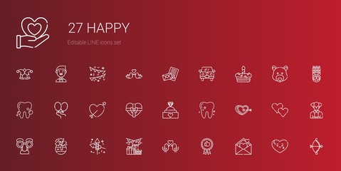 Sticker - happy icons set