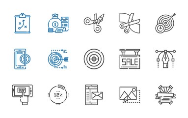 Poster - marketing icons set