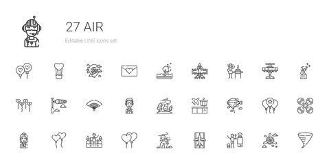 Wall Mural - air icons set