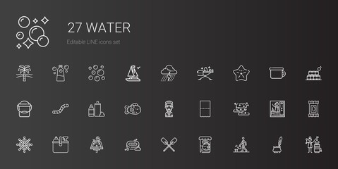 Sticker - water icons set