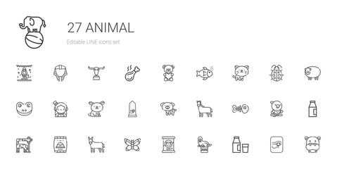 Sticker - animal icons set