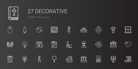 Poster - decorative icons set