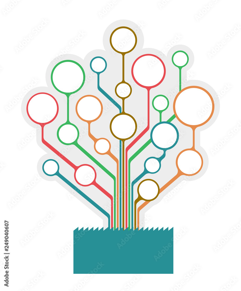 tree diagram template (color) / infographics Stock Vector | Adobe Stock