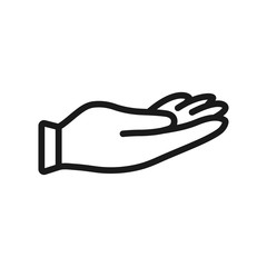 Wall Mural - hand gesture. minimal thin line web icon. simple vector illustration outline. concept for infographic website or app.