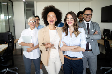 Wall Mural - successful business group of people at work in office