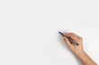© Nana_studio - Hand Holding a pen on white background