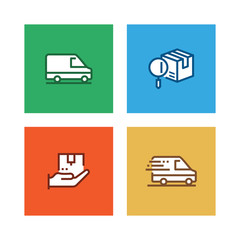 Sticker - DELIVERY LINE ICON SET