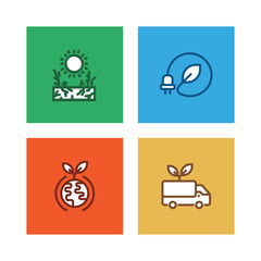 Poster - ECOLOGY LINE ICON SET