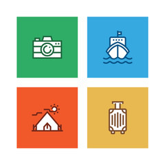 Poster - TRAVEL LINE ICON SET