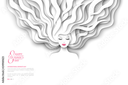 Plakaty do antyram, ramek lub samoprzylepne pretty-girl-with-white-paper-hair
