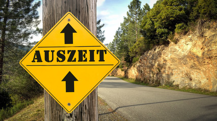 Poster - Schild 349 - Auszeit