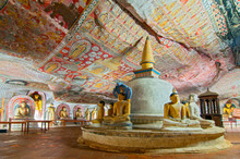 Cave Of The Great Kings, Dambulla Cave Temples, UNESCO World Heritage Site, Central Province, Sri Lanka, Asia.