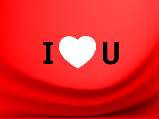 Aufkleber - I love you concept. Valentines Day vector greeting card