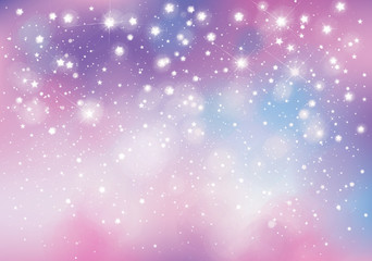 Wall Mural - vector unicorn, sparkling background with lights and stars.