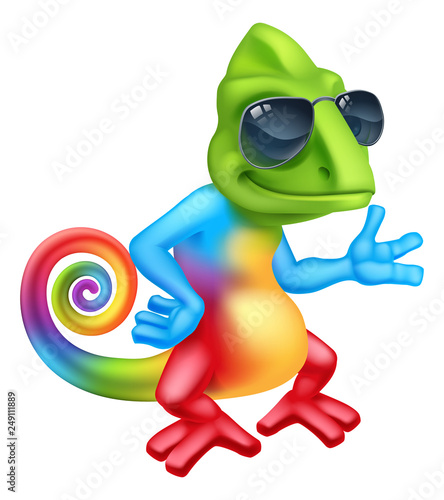 A cool chameleon lizard car...