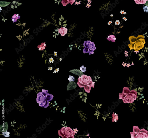 Beautiful colorful flower pattern