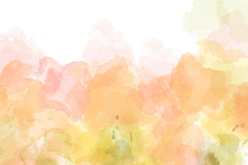 Wall Mural - orange watercolor background
