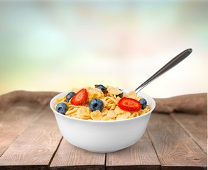 Sticker - Healthy Homemade Oatmeal with Berries for Breakfast