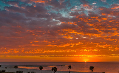 Canvas Print - Man Against Massive Sunrise