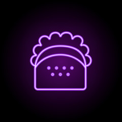 Poster - a sandwich icon. Elements of Food and drink in neon style icons. Simple icon for websites, web design, mobile app, info graphics